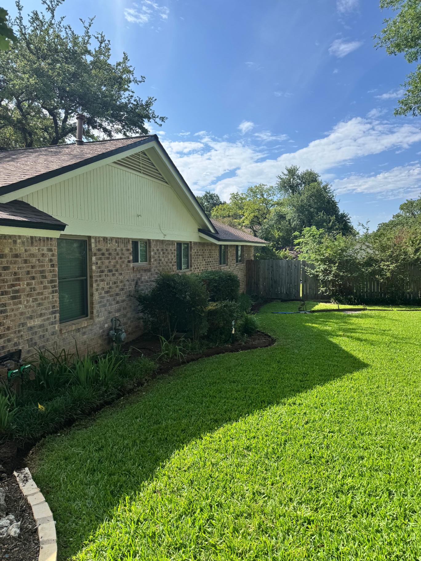 After landscaping